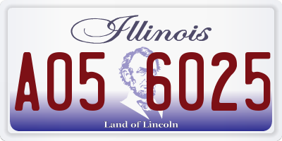 IL license plate A056025