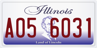 IL license plate A056031