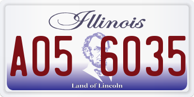 IL license plate A056035