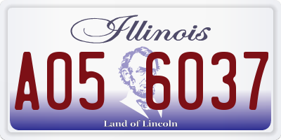 IL license plate A056037