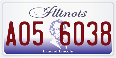IL license plate A056038