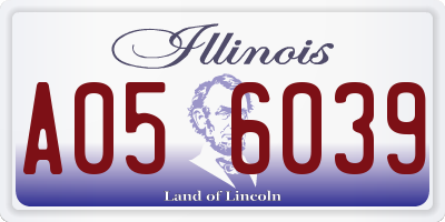 IL license plate A056039