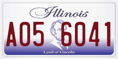 IL license plate A056041