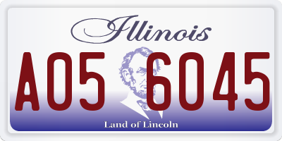 IL license plate A056045