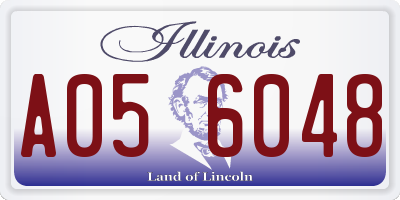 IL license plate A056048