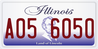 IL license plate A056050