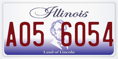 IL license plate A056054