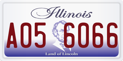 IL license plate A056066