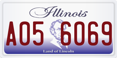 IL license plate A056069