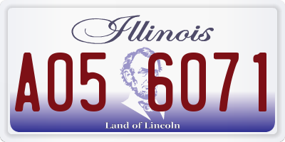 IL license plate A056071