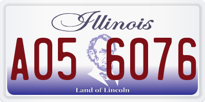 IL license plate A056076