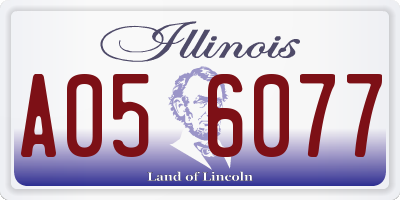 IL license plate A056077