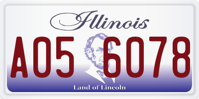 IL license plate A056078