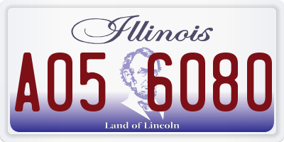 IL license plate A056080