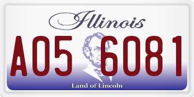 IL license plate A056081
