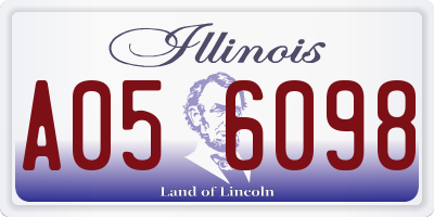IL license plate A056098
