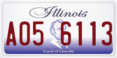 IL license plate A056113