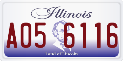 IL license plate A056116