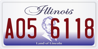 IL license plate A056118