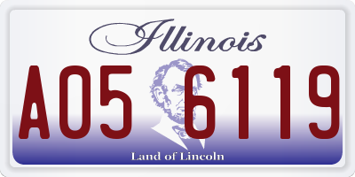IL license plate A056119