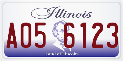 IL license plate A056123