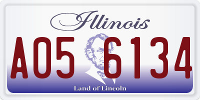 IL license plate A056134