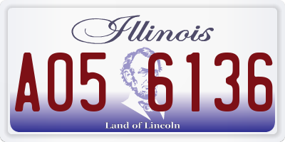 IL license plate A056136