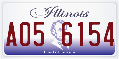 IL license plate A056154