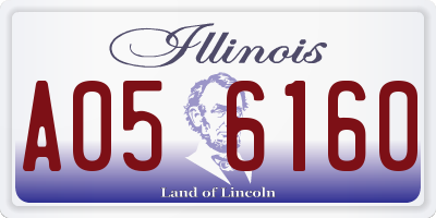 IL license plate A056160