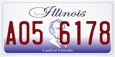IL license plate A056178