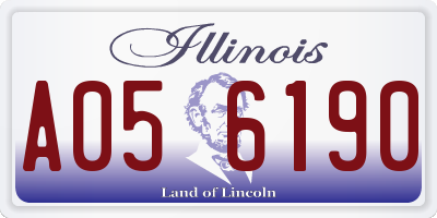 IL license plate A056190