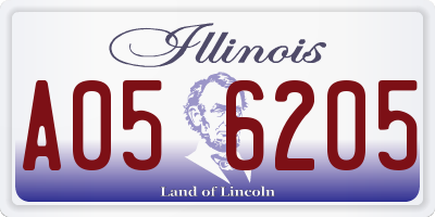 IL license plate A056205