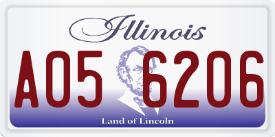 IL license plate A056206
