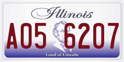 IL license plate A056207