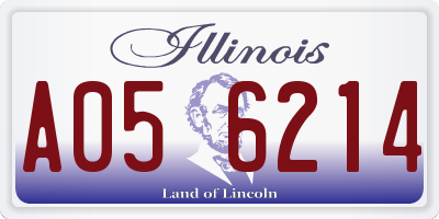 IL license plate A056214