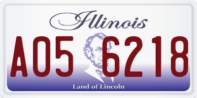 IL license plate A056218