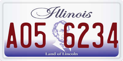 IL license plate A056234