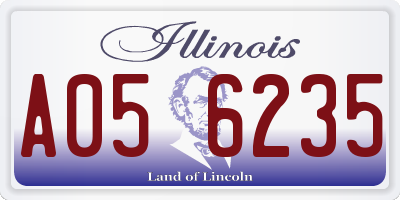 IL license plate A056235