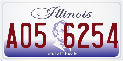 IL license plate A056254