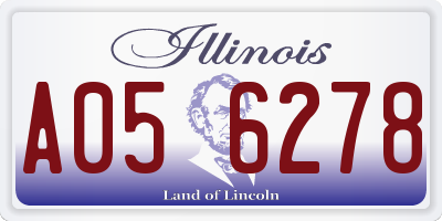IL license plate A056278