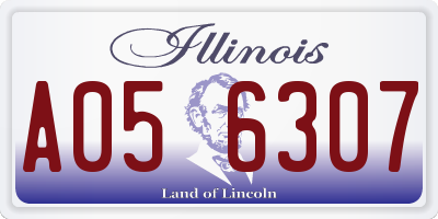 IL license plate A056307