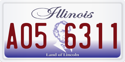 IL license plate A056311