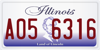 IL license plate A056316