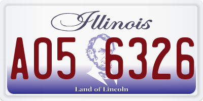 IL license plate A056326