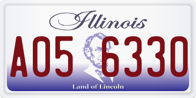 IL license plate A056330