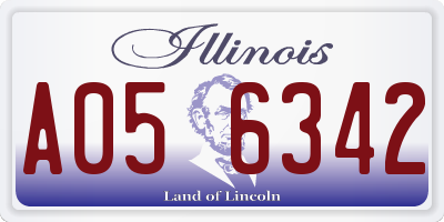 IL license plate A056342