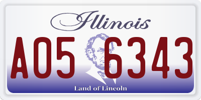IL license plate A056343