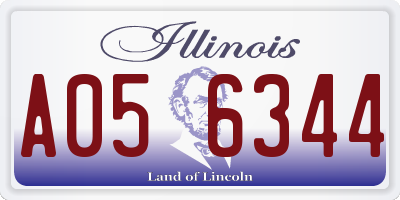 IL license plate A056344
