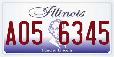 IL license plate A056345