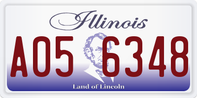 IL license plate A056348